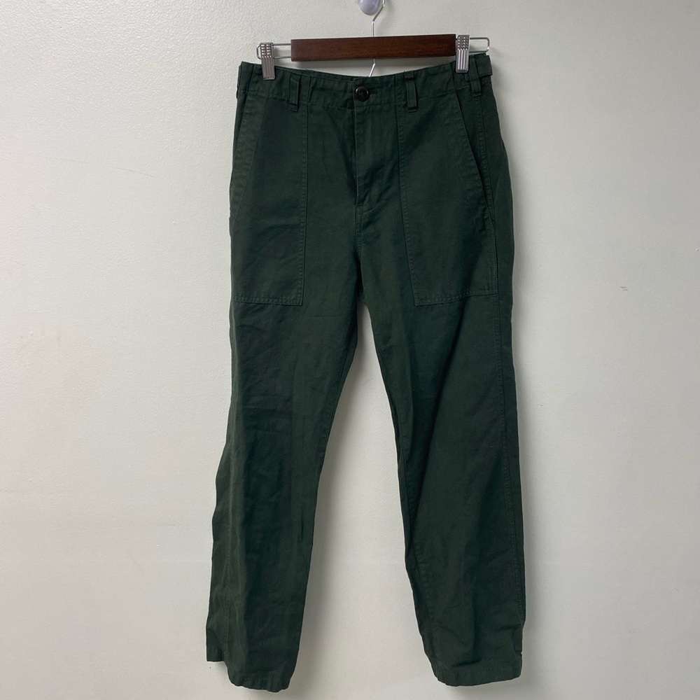 Alex Mill Neil Utility Straight Leg Linen Blend Pant Pine Needle Size‎ 0 - Picture 3 of 7